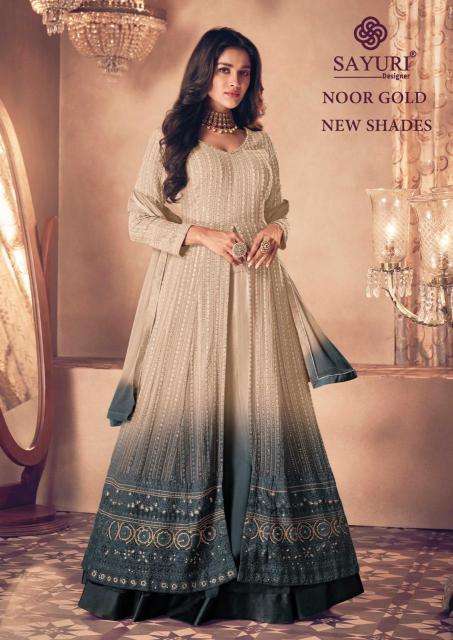 sayuri noor gold new shades series 122 REAL GEORGETTE wholesale salwar kameez in surat