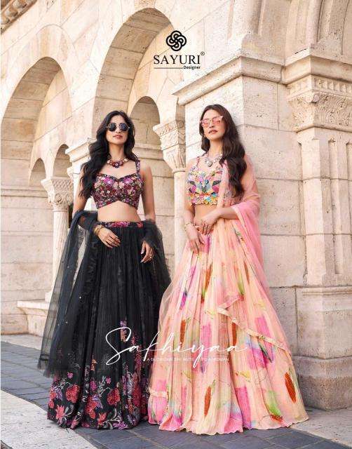 sayuri sakhiyaa series 5706-5708 CHINON SILK wholesale lehenga in surat 