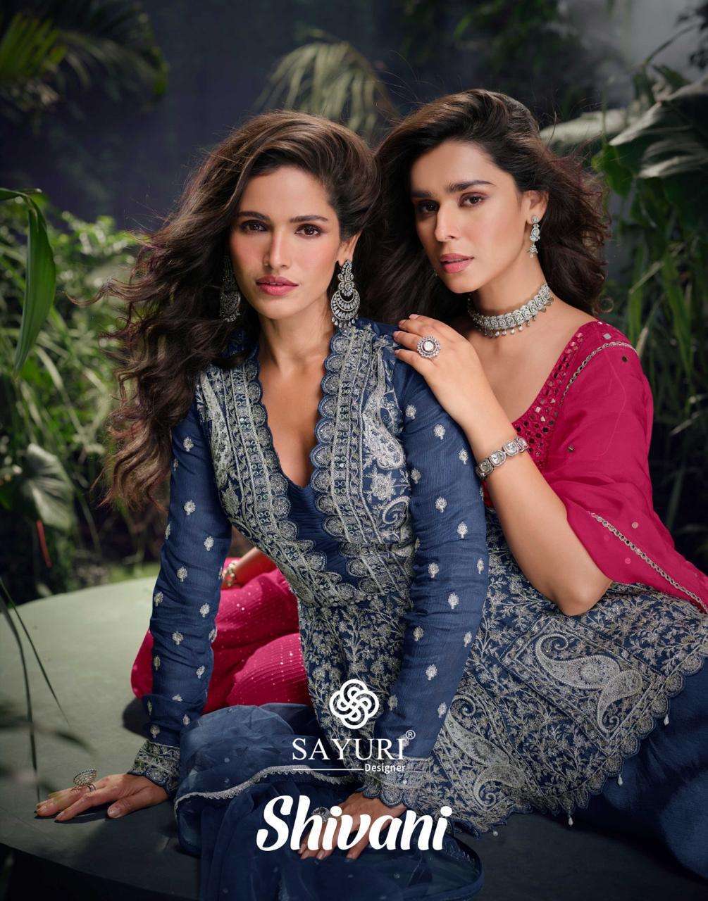 SAYURI SHIVANI SILK WITH HEAVY HAND WORK READYMADE SUITS SUPPLIER IN SURAT