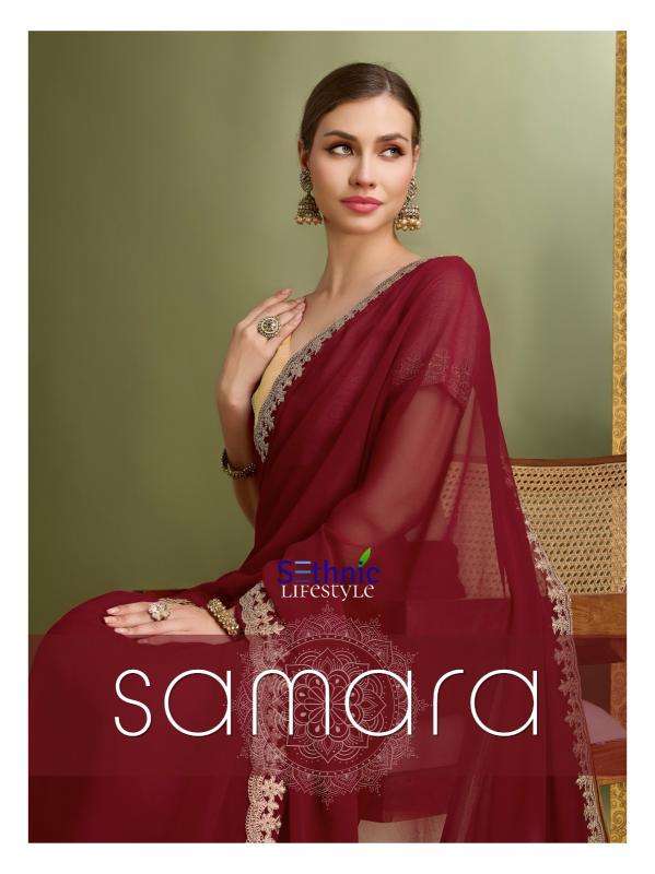 sethnic lifestyle samara series 59001-59004 Blooming 60 gram wholesale saree in surat 