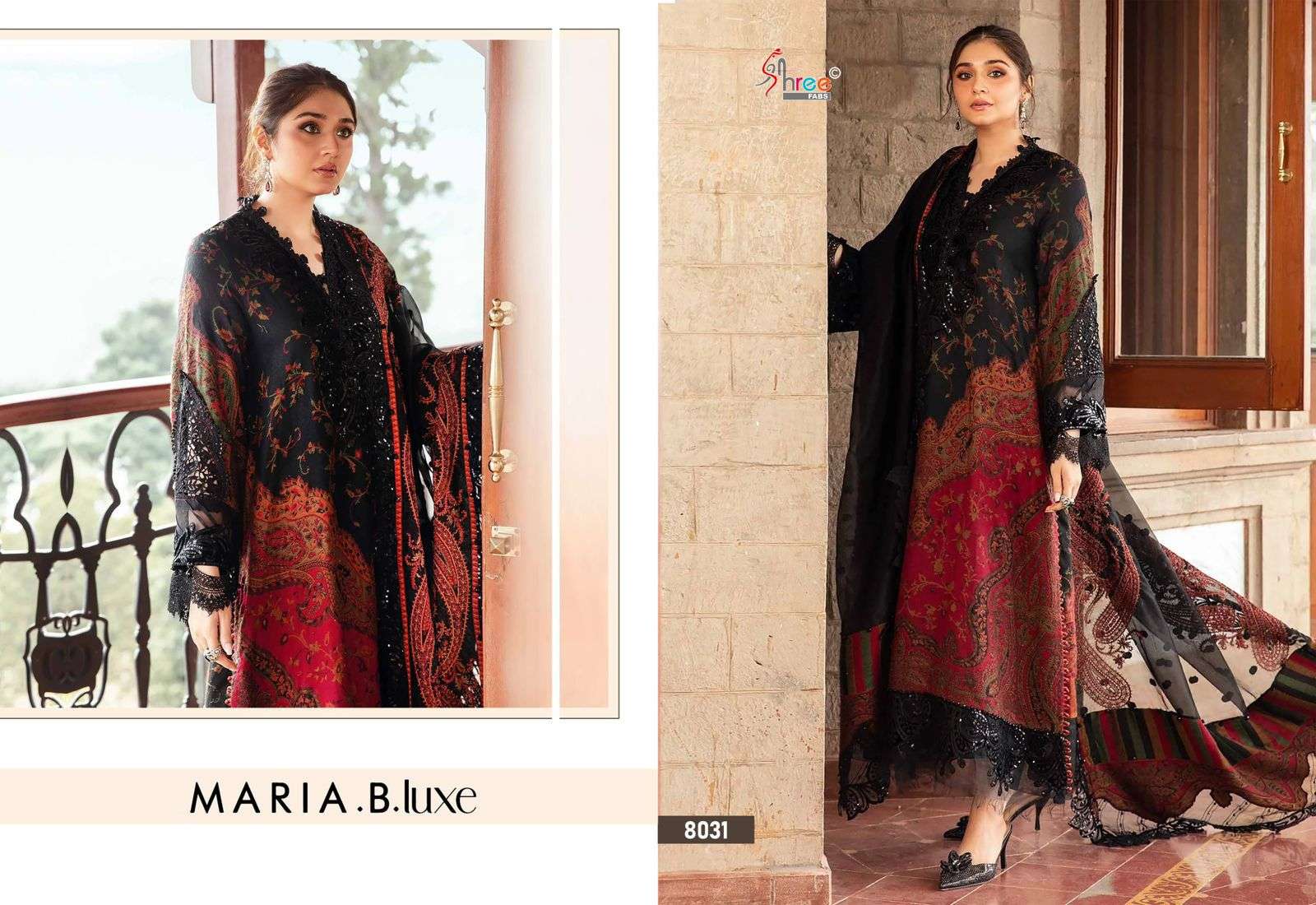 Shree Fab Mariya B D. No. 8031 Pure Cotton Printed with Heavy Embroidered Patches Wholesale Salwar Kameez in Surat