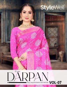 stylewell darpan vol 7 series 3769-3774 DOLA JECQUARD wholesale saree in surat 