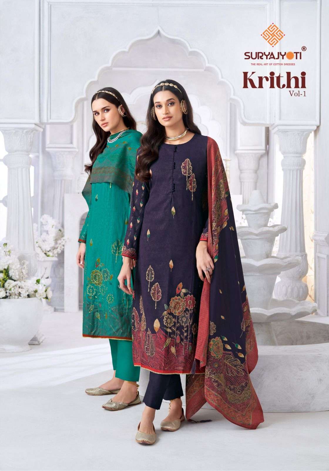 SuryaJyoti Krithi Vol-01 series 1001-1006  Pure Modal wholesale salwar kameez in surat