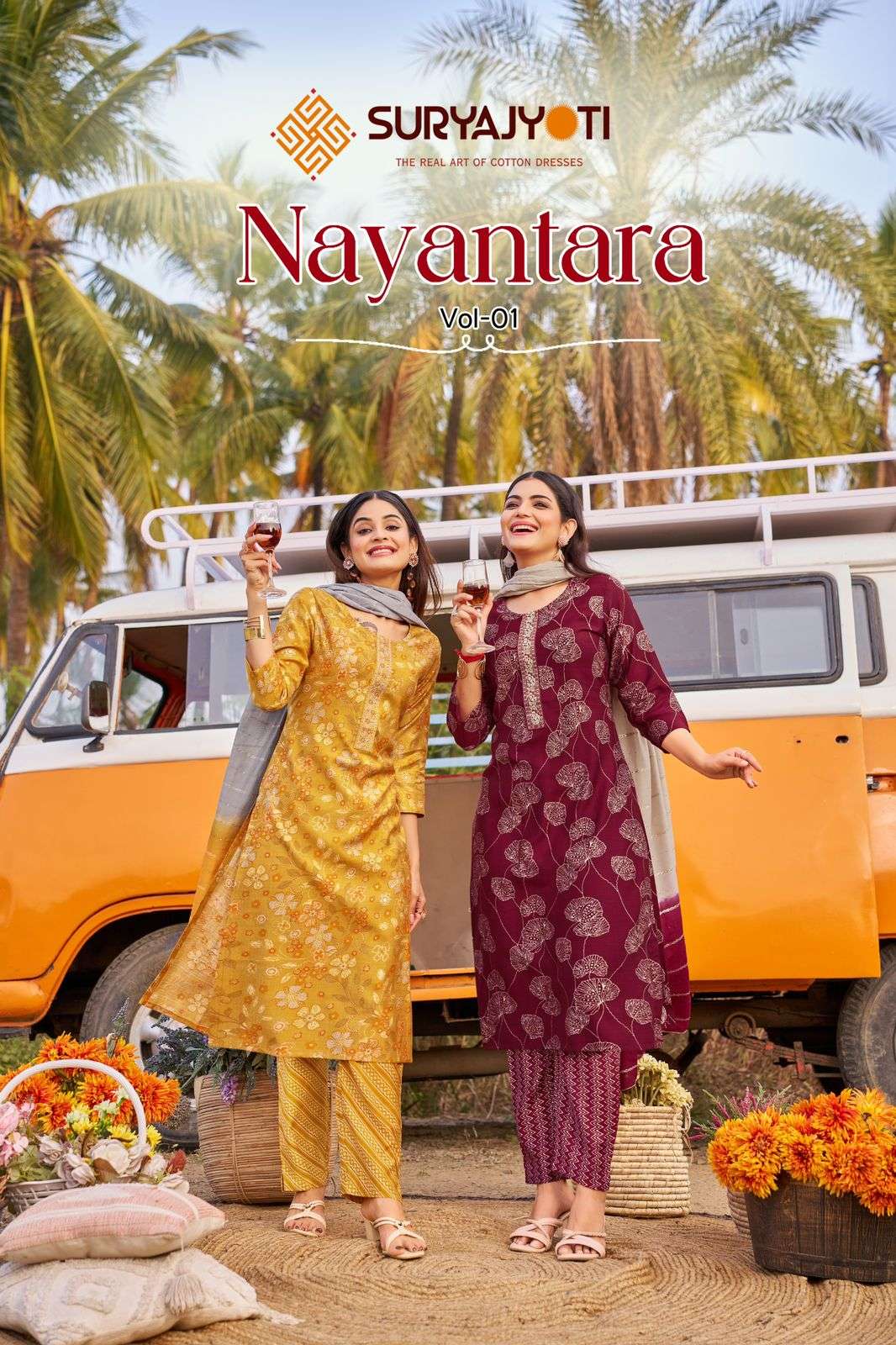 Suryajyoti Nayantara Vol-1 SERIES 1001-1008 Heavy Roman wholesale salwar kameez in surat