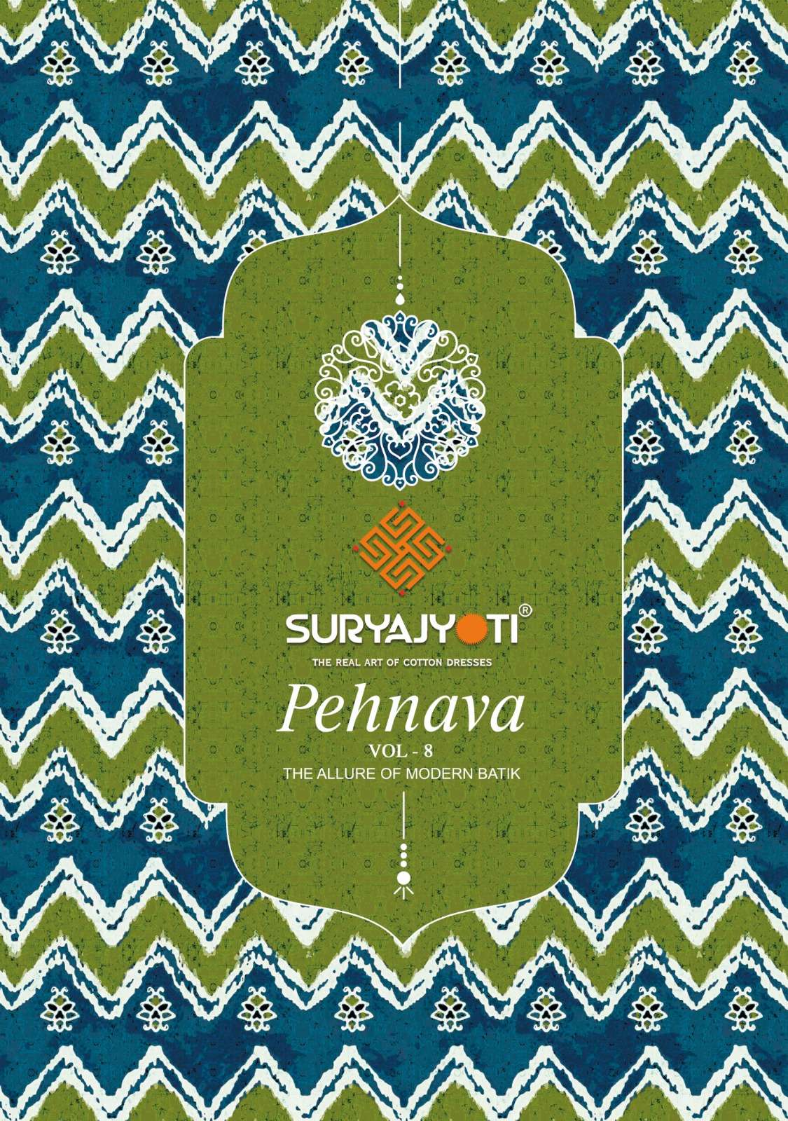 SuryaJyoti Pehnava Vol-08 series 8001-8010 Cambric Cotton wholesale salwar kameez in surat