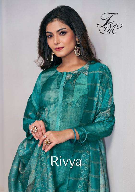 t&m rivya MUSLIN SILK DIGITAL PRINT WITH HAND WORK wholesale salwar kameez in surat