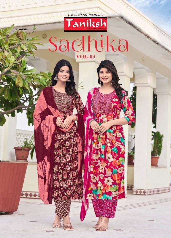 taniksh sadhika vol 3 series 3001-3008 RAYON wholesale salwar kameez in surat