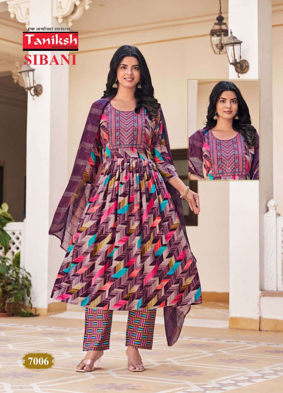 Taniksh Sibani Vol 7 series 7001-7008 Rayon wholesale salwar kameez in surat 