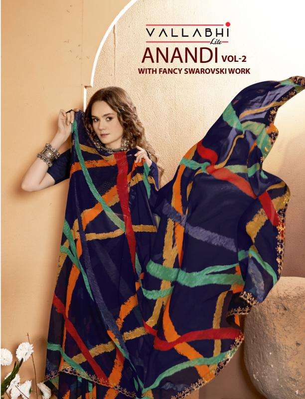 vallabhi lite anandi vol 2 series 1185-1190 georgette wholesale saree in surat 