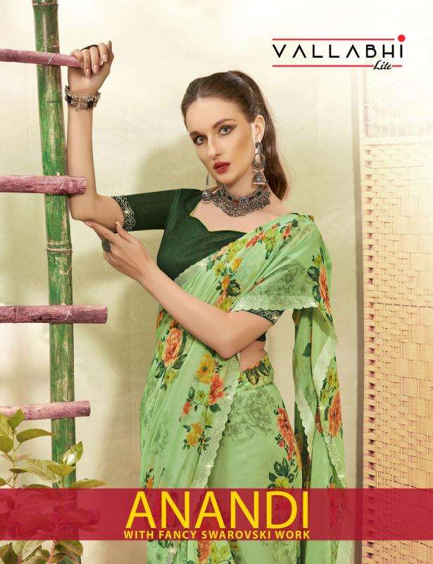 vallabhi print anandi series 1131-1136 GEORGETTE wholesale saree in surat 