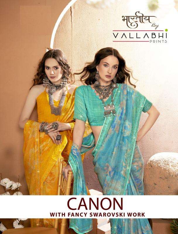 vallabhi prints canon series 31931-31936 GEORGETTE FLORAL PRINT saree