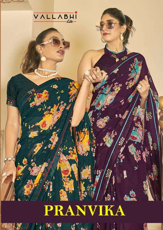 vallabhi prints pranvika SERIES 161501-161506 GEORGETTE wholesale saree in surat