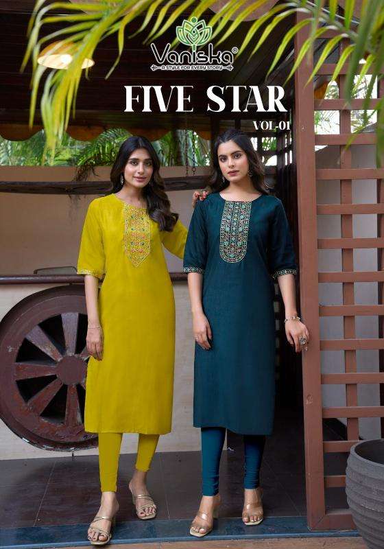 vaniska colourpix five star vol 1 series 1001-1008 Vatican Silk wholesale kurti in surat 