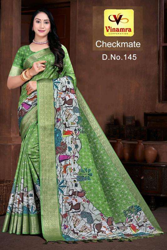 vinamra checkmate DOLA ZALARD CHEXS wholesale saree in surat 