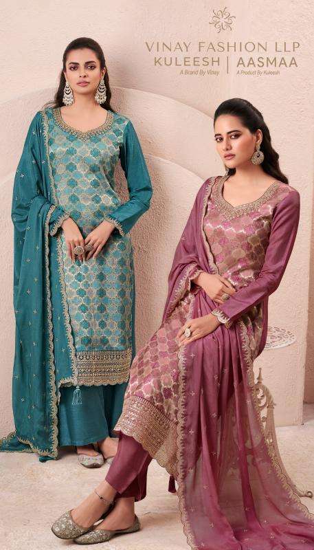 vinay fashion kuleesh aasmaa series 71521-71524 MOGA SILK wholesale salwar kameez in surat