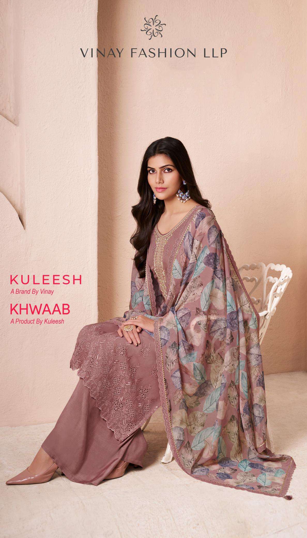 vinay kuleesh khwaab series 70441-70444 ORGANZA wholesale salwar kameez in surat 