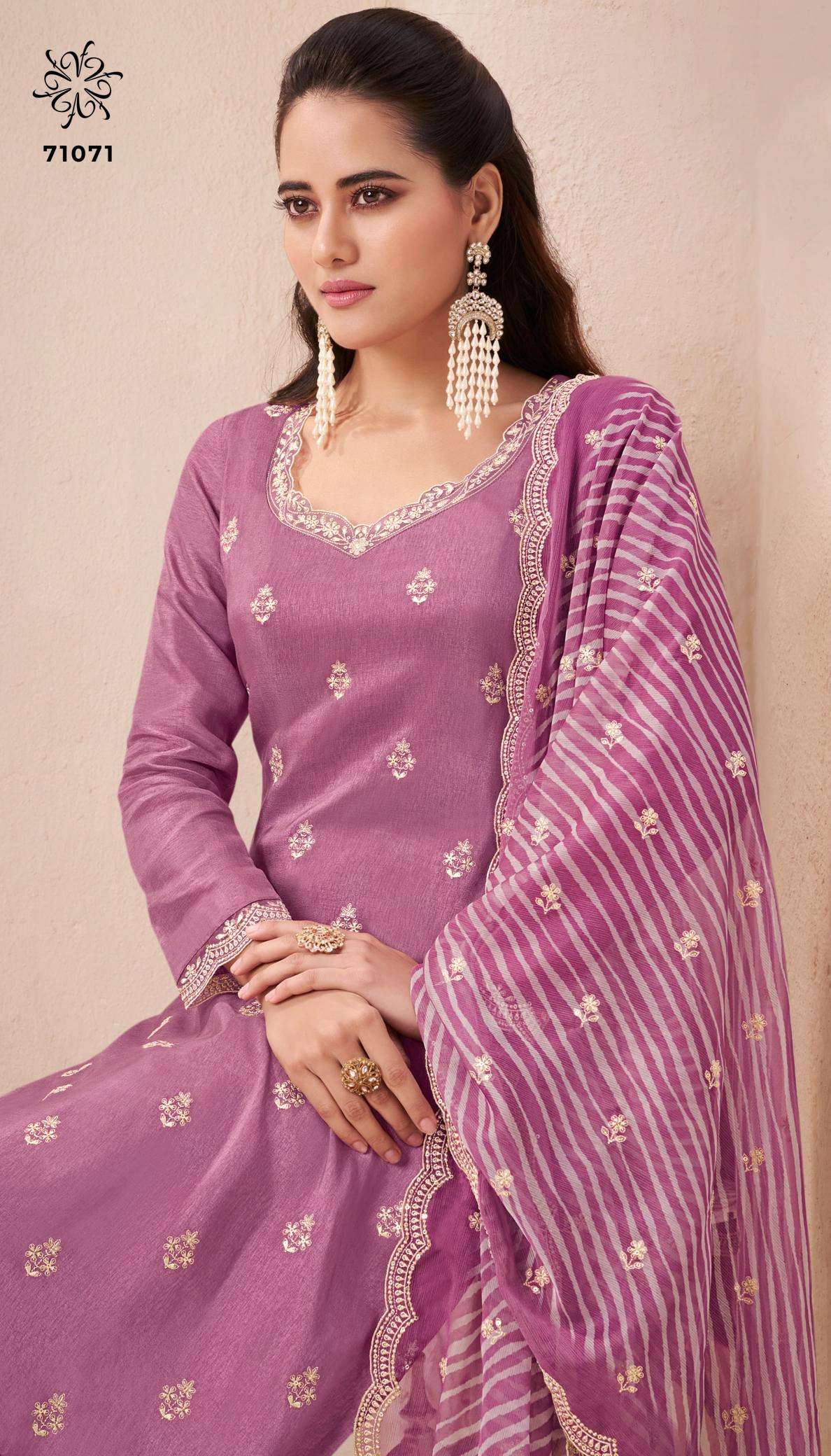 vinay kuleesh sohini-2 series 71071-71074 monga silk wholesale salwar kameez in surat 