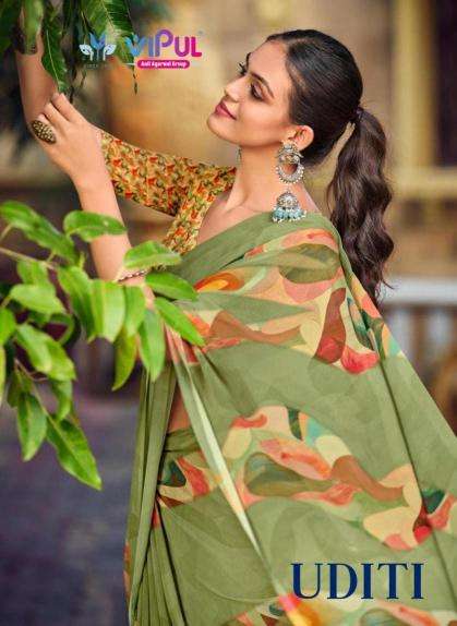 vipul uditi series 86976-86987 Weightless wholesale saree in surat 