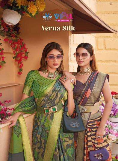 vipul verna silk series 87102-87109 Silk wholesale saree in surat 