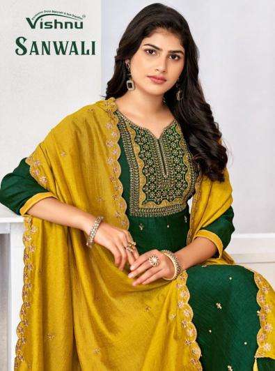 vishnu impex sanwali series 89001-89012 VICHITRA SILK wholesale salwar kameez in surat 