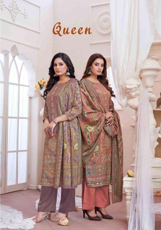 vp collection queen series 57001-57004 PURE MUSLIN wholesale salwar kameez in surat 