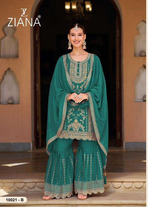 ziana 10021 chinon silk wholesale salwar kameez in surat 