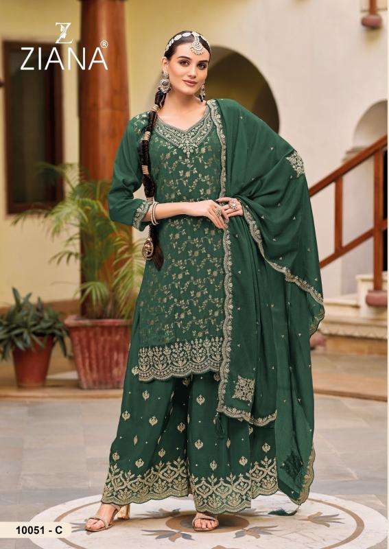 ziana 10051 viscose chinon silk wholesale salwar kameez in surat