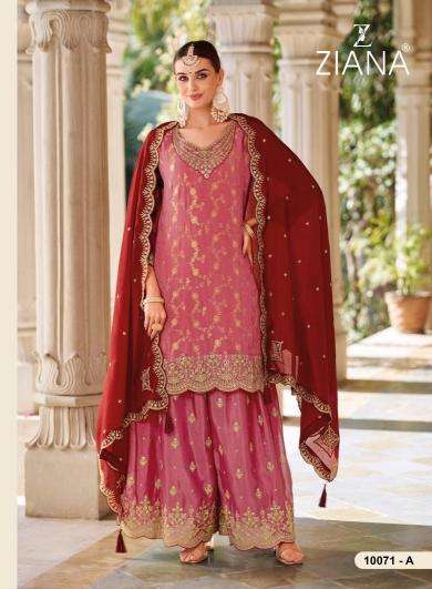 ziana 10071 viscose chinon silk wholesale salwar kameez in surat 