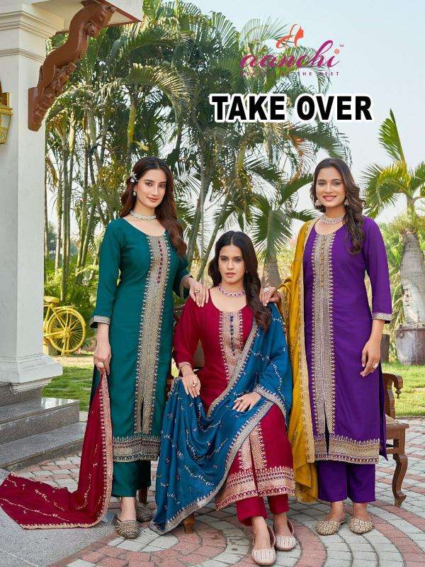 aanchi take over vichitra silk wholesale salwar kameez in surat 