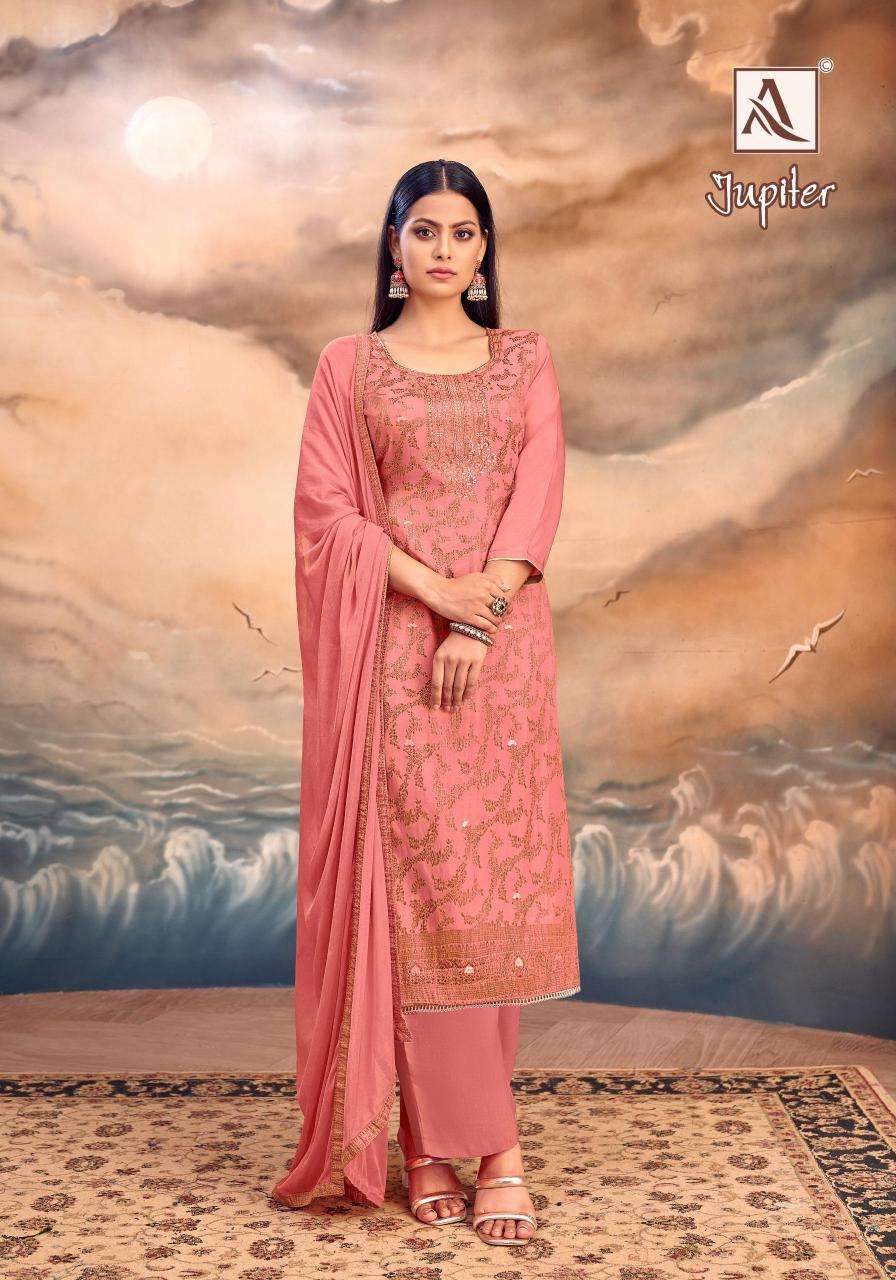 alok jupiter series 1717001-1717006 muslin jacquard wholesale salwar kameez in surat 