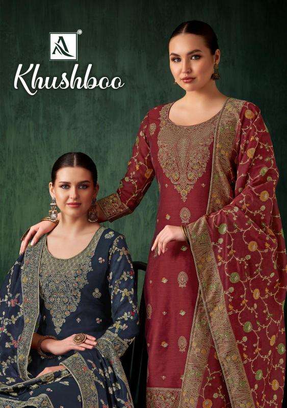 alok khushboo series 1729001-1729006 Jacquard wholesale salwar kameez in surat 