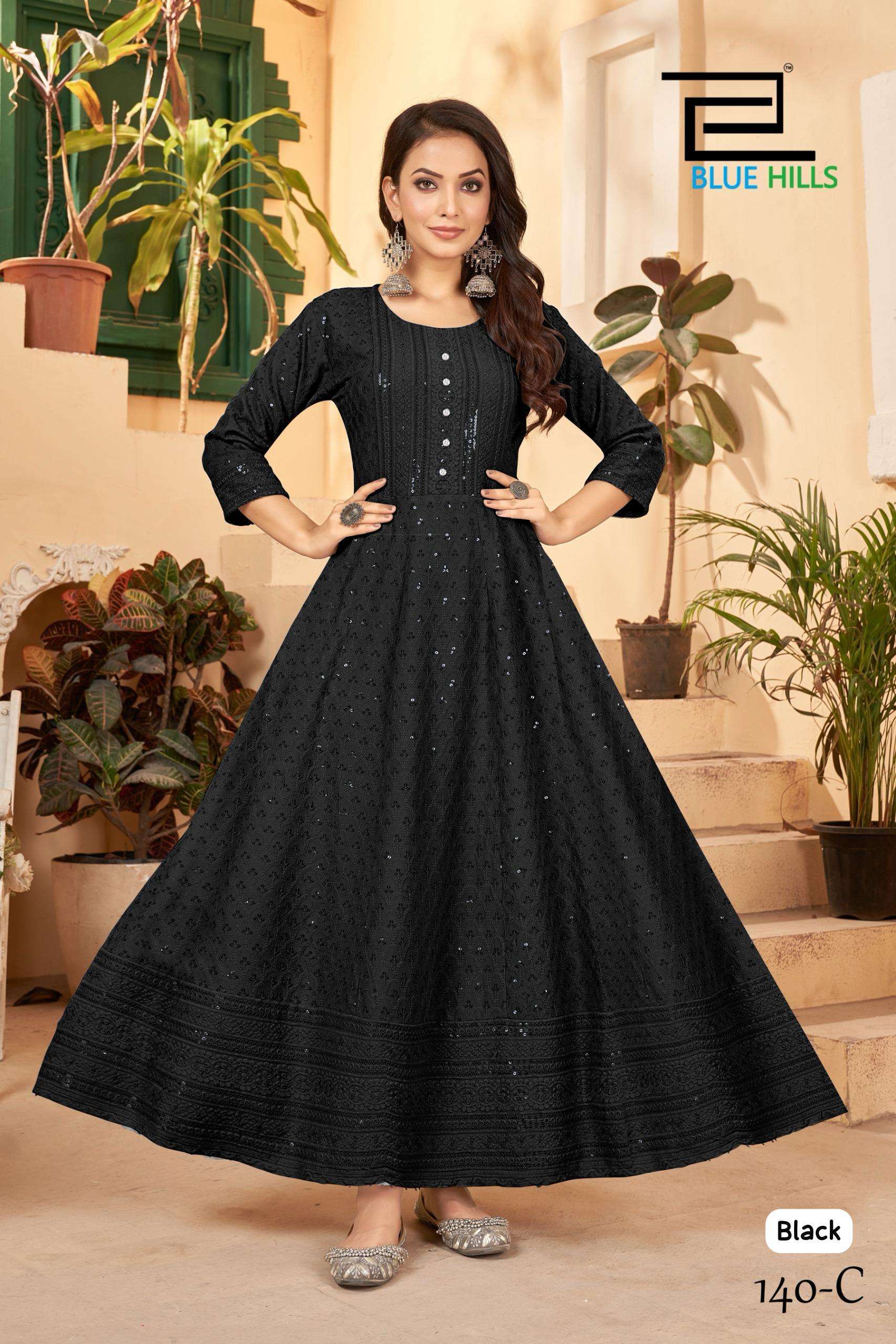 Anarkali-2 Heavy Rayon with Chikankari work long Anarkali Gown 