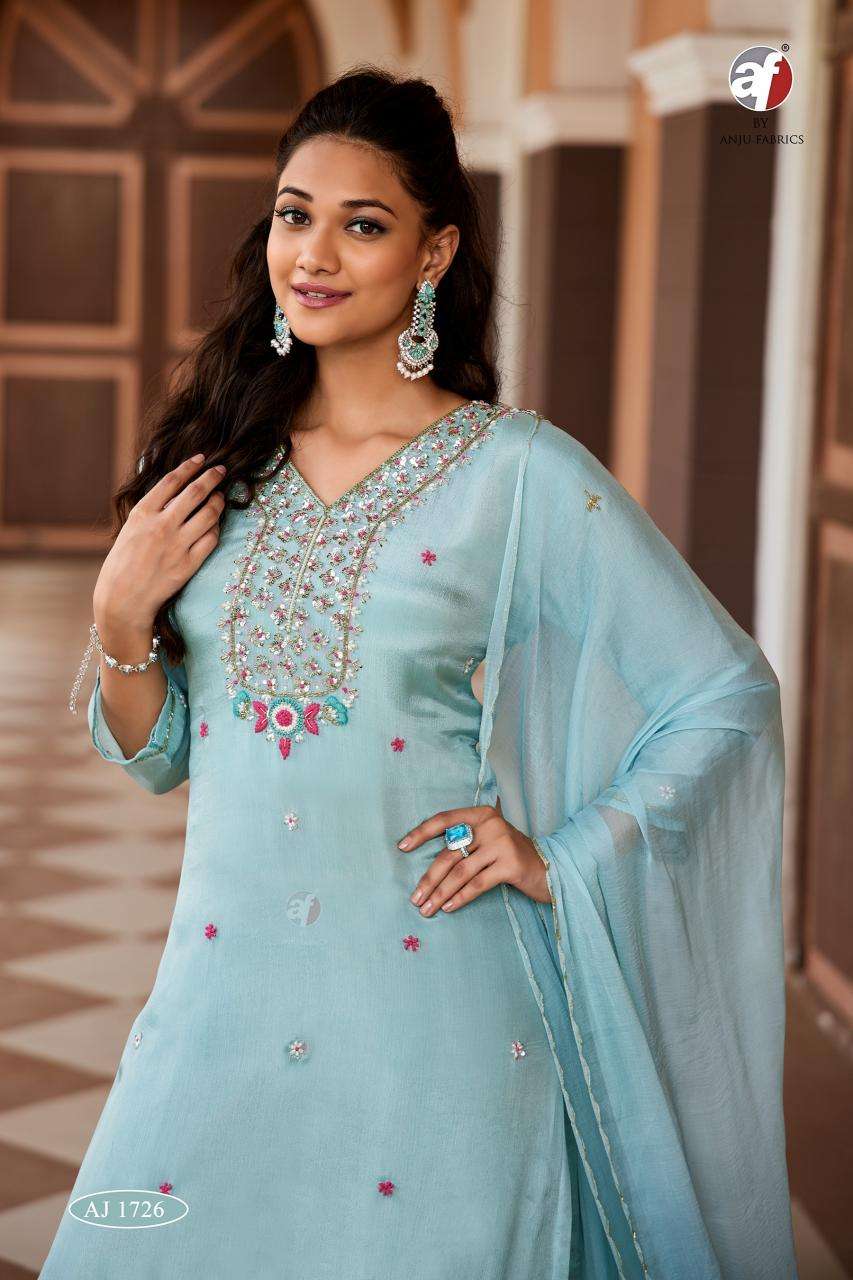 anju fab aj 1726 chinon chiffon wholesale salwar kameez in surat