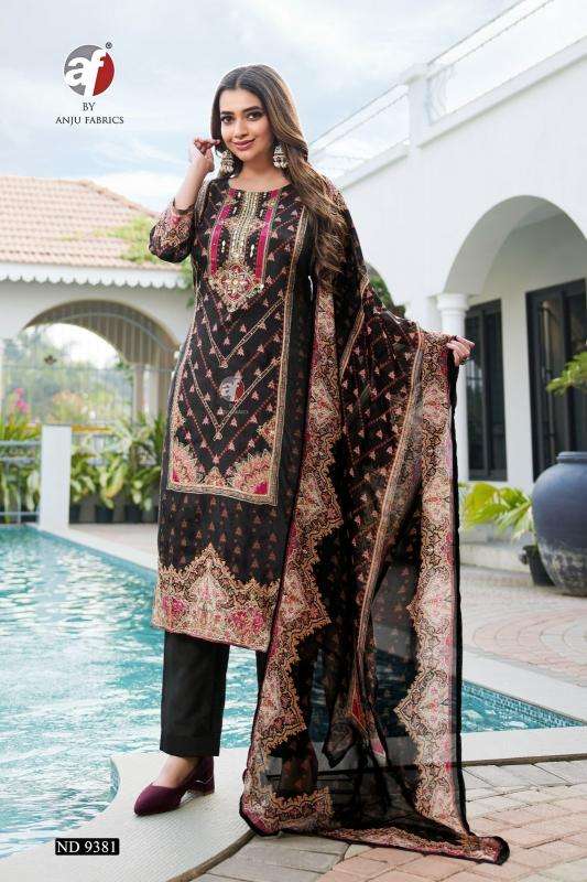 anju fab nd 9381 viscose silk readymade wholesale salwar kameez in surat 