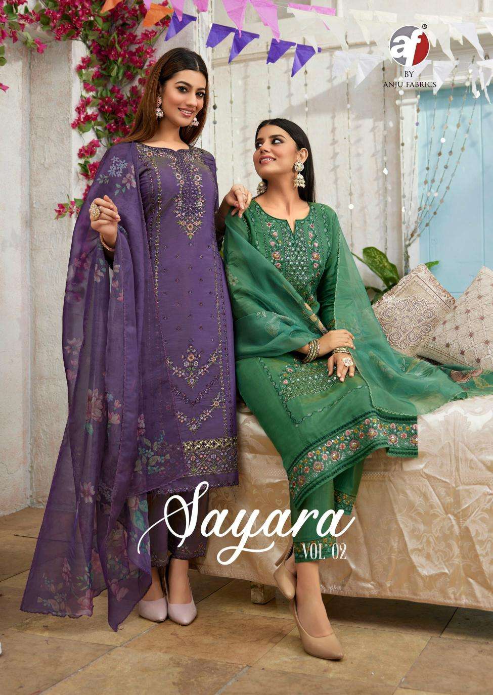 anju fab sayara vol 2 series 4032-4035 SHIMMER wholesale salwar kameez in surat 