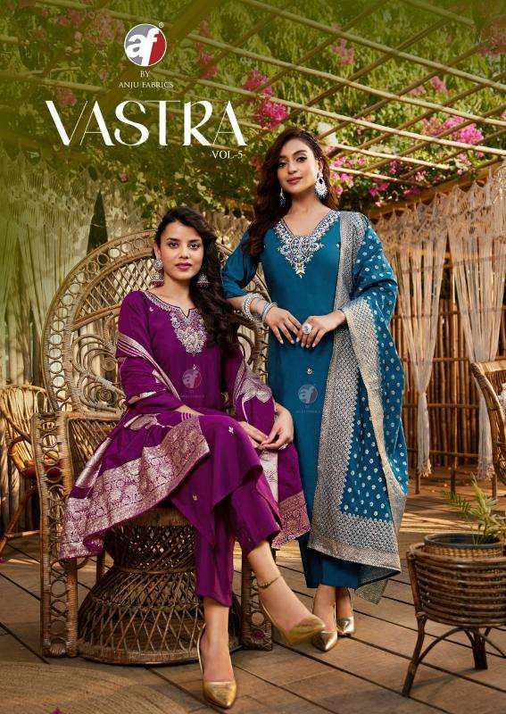 anju fab vastra vol 5 series 4151-4156 roman silk wholesale salwar kameez in surat 