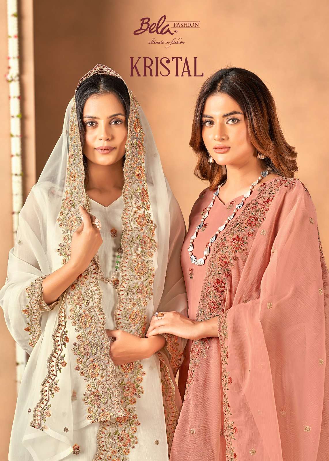 BELA KRISTAL crystal chiffon wholesale salwar kameez in surat 