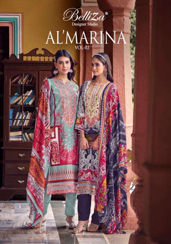 belliza al marina vol 2 series 1025001-1025008 Pure Cotton wholesale salwar kameez in surat 