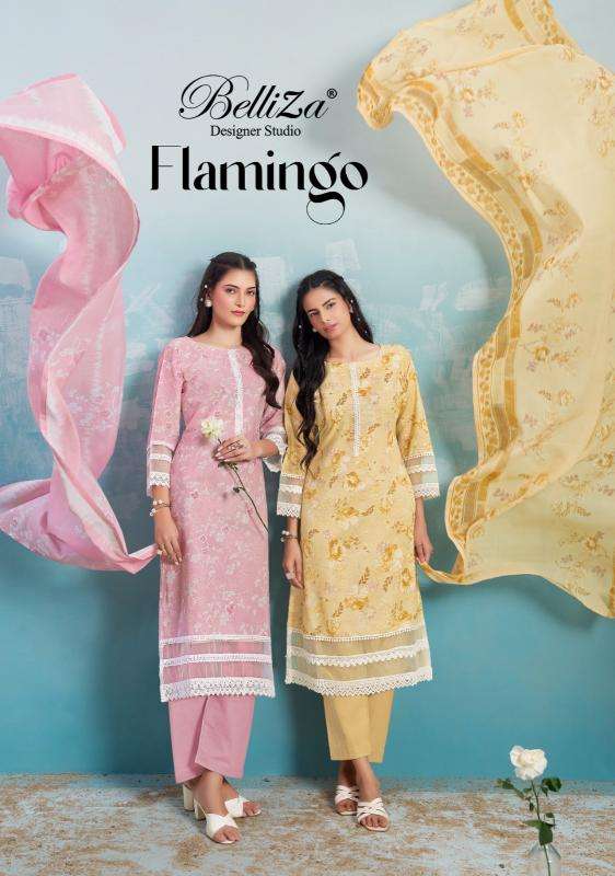 belliza flamingo series 1045001-1045006 cotton wholesale salwar kameez in surat 