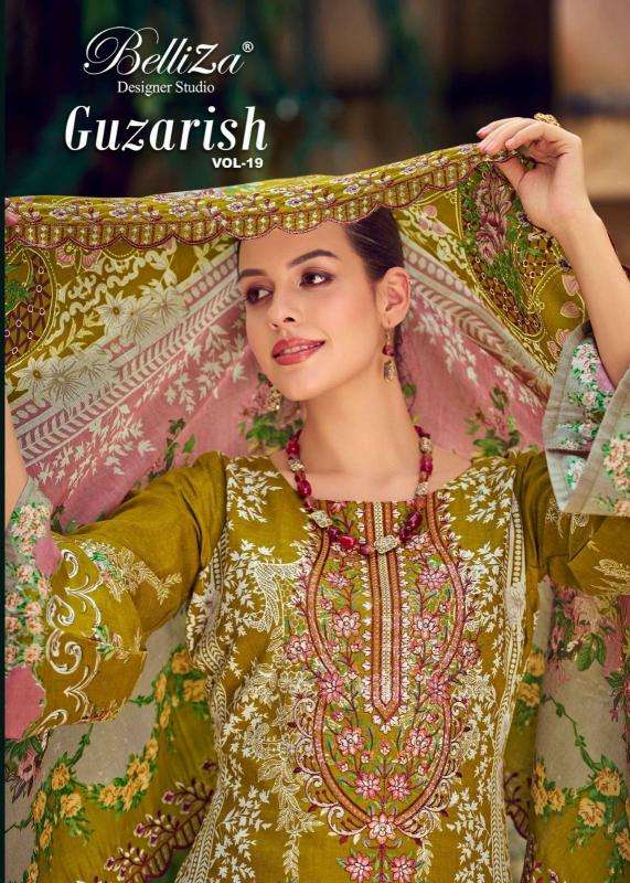 belliza guzarish vol 19 series 1022001-1022008 Pure Cotton wholesale salwar kameez in surat 