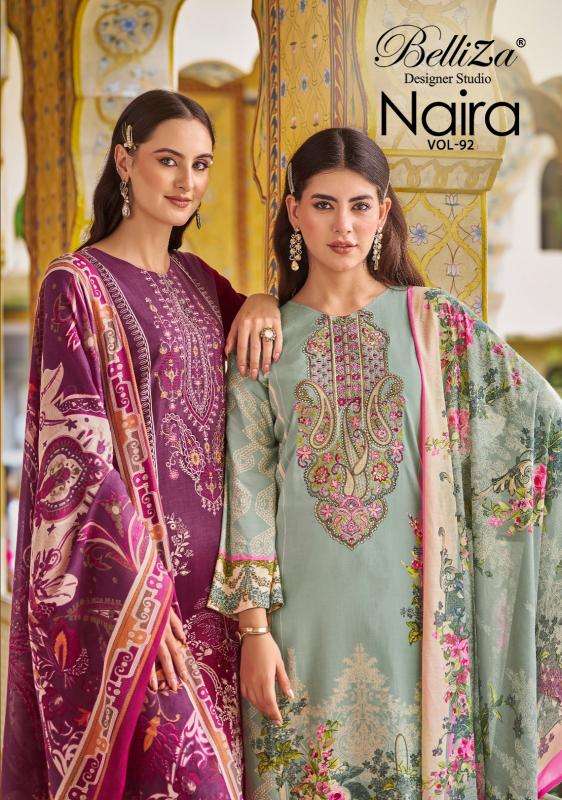 belliza naira vol 92 series 1034001-1034008 Pure Cotton wholesale salwar kameez in surat 