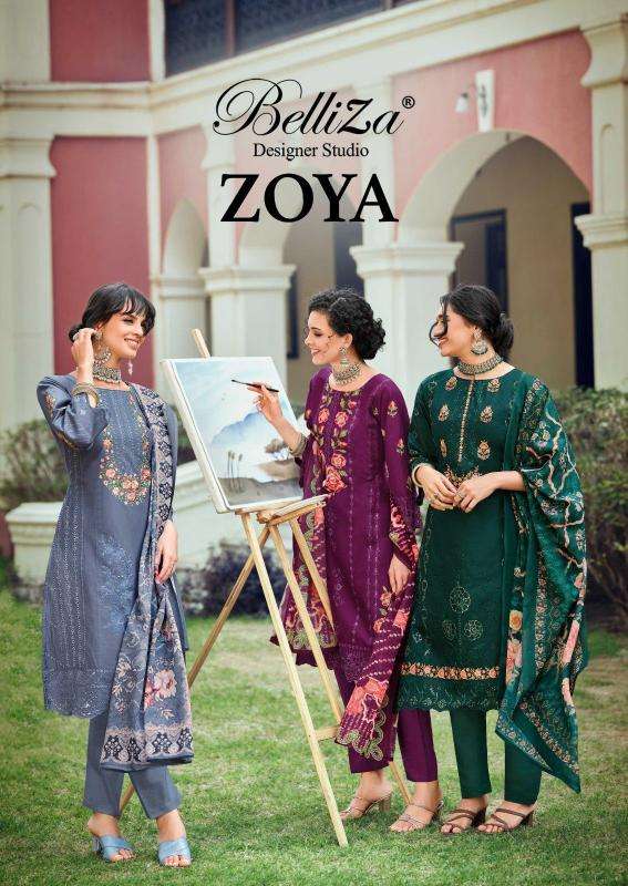 belliza zoya series 1051001-1051006 cotton lawn wholesale salwar kameez in surat 