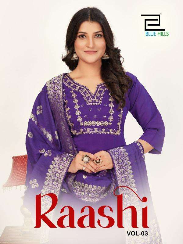 blue hills raashi vol 3 series 3001-3004 Roman Silk wholesale salwar kameez in surat 