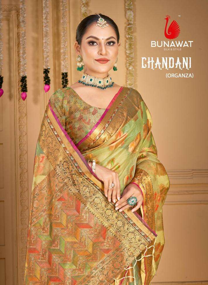 Bunawat Chandani series 1001-1006 Organza wholesale saree in surat 