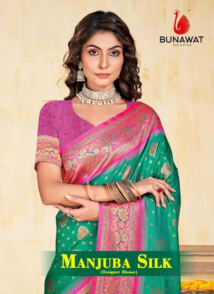 Bunawat Manjuba Silk series 1001-1008 Silk wholesale saree in surat 