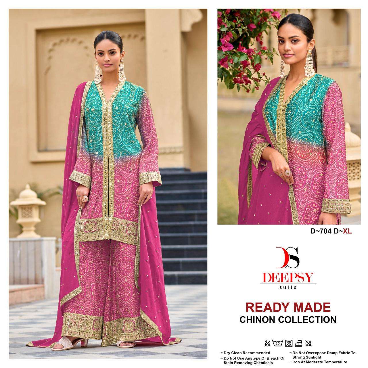 deepsy suits 704 abcd Airtex Chinon digital print wholesale salwar kameez in surat 