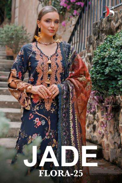 deepsy suits jade flora vol 25 series 9001-9006 viscose rayon wholesale salwar kameez in surat 