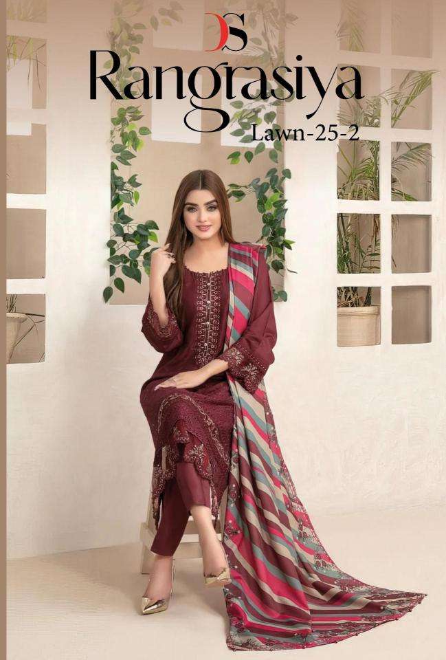 deepsy suits rangrasiya lawn 25 vol 2 series 8091-8096 Pure cotton wholesale salwar kameez in surat 