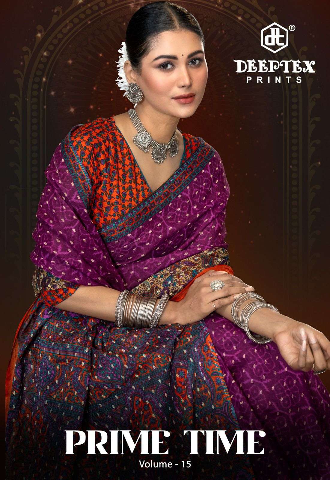 Deeptex Prime Time Vol-15 series 1501-1510 Cotton wholesale saree in surat 