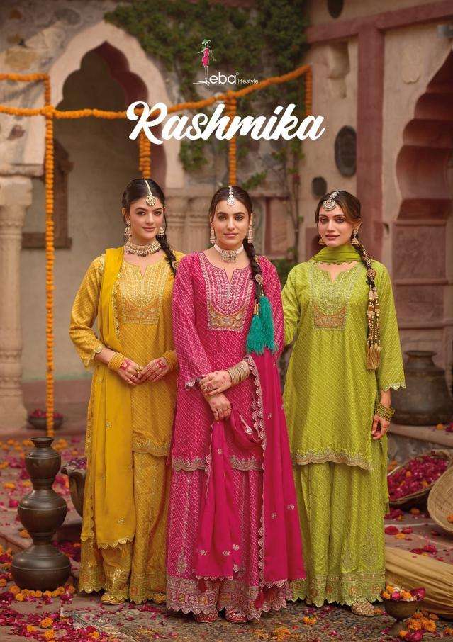 eba lifestyle rashmika series 1813-1815 Chinon wholesale salwar kameez in surat